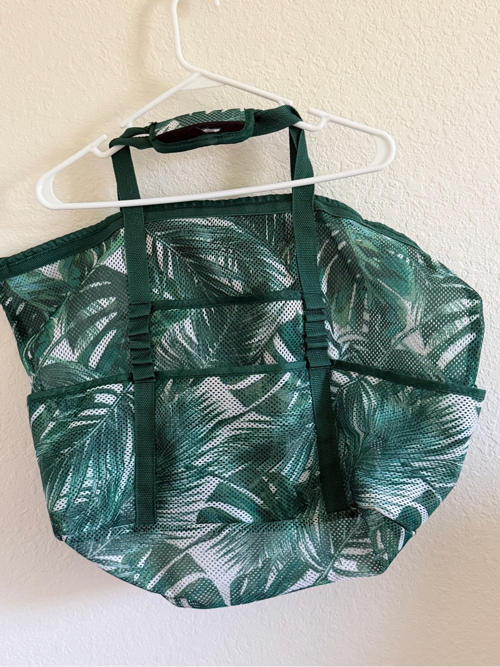 Tropical Green Mesh Tote Bag - Women's Beach & Market Bag